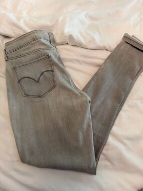 Gray Skinny Jeans for Women — Stretch Slim Fit